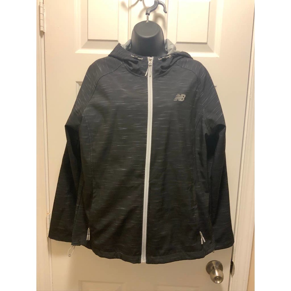 New Balance Black Shadow Run Jacket Water Resistant Size XL